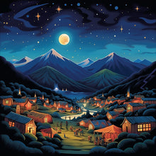 Load image into Gallery viewer, AB Diamond Painting - Full Square - night view roadside (30*30CM)
