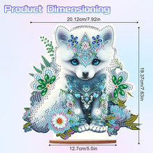 Load image into Gallery viewer, Wooden Round Diamond Painting Desktop Diamond Art Table Decor (White Bear)
