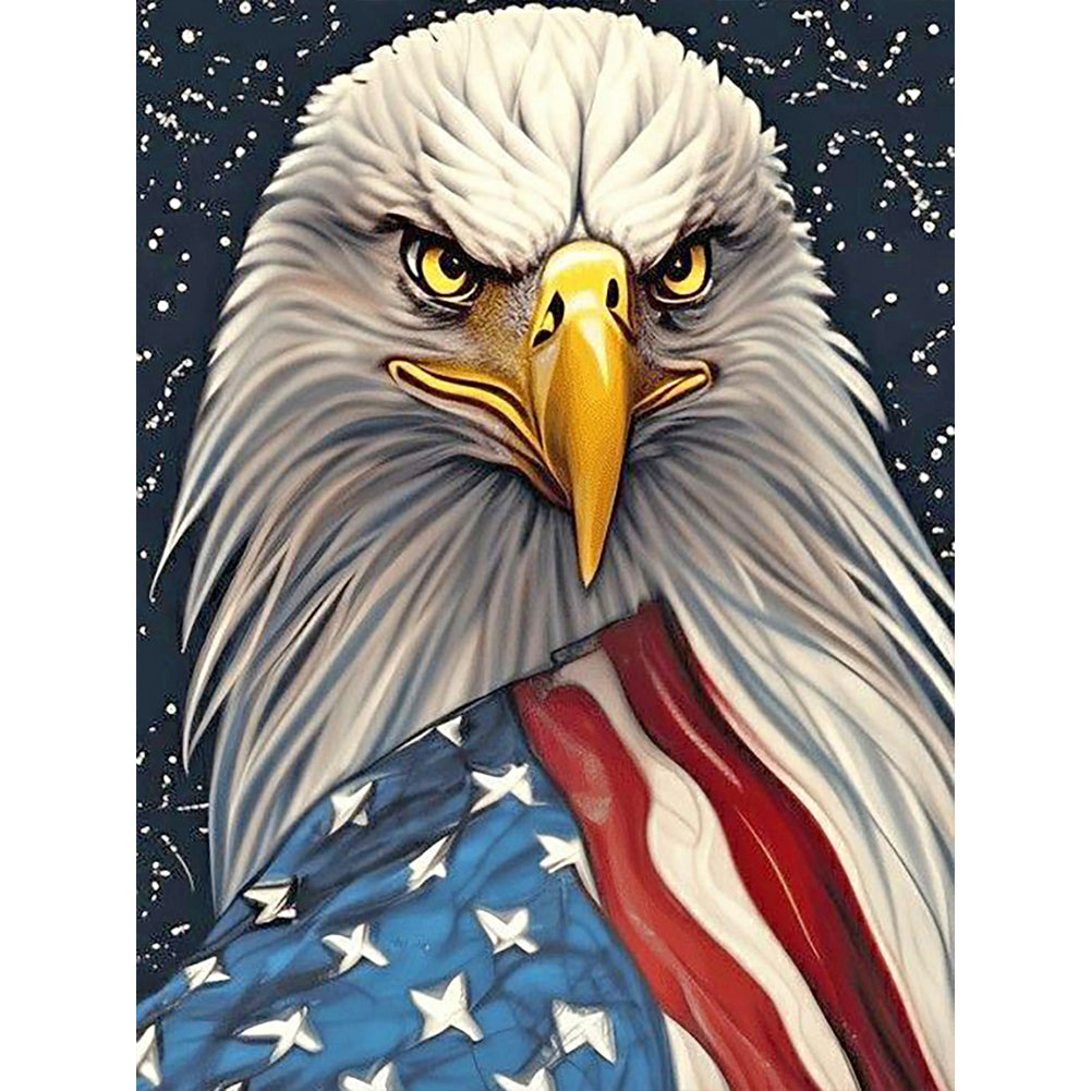 Diamond Painting - Full Round - Eagle and Stars and Stripes (30*40CM)