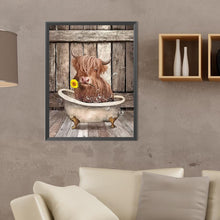 Load image into Gallery viewer, Diamond Painting - Full Round - Young yak holding sunflowers (30*40CM)
