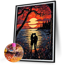 Load image into Gallery viewer, Diamond Painting - Full Round - lovers by the lake (30*40CM)
