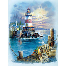 Load image into Gallery viewer, Diamond Painting - Full Round - seaside lighthouse (30*40CM)
