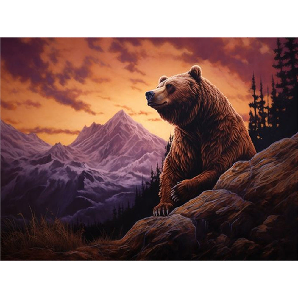 Diamond Painting - Full Round - alpine brown bear (40*30CM)