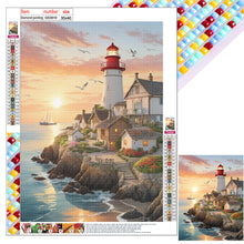 Load image into Gallery viewer, Diamond Painting - Full Round - seaside lighthouse (30*40CM)
