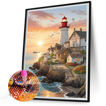 Load image into Gallery viewer, Diamond Painting - Full Round - seaside lighthouse (30*40CM)
