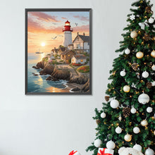 Load image into Gallery viewer, Diamond Painting - Full Round - seaside lighthouse (30*40CM)
