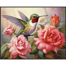 Load image into Gallery viewer, Diamond Painting - Full Square - flower hummingbird (50*40CM)
