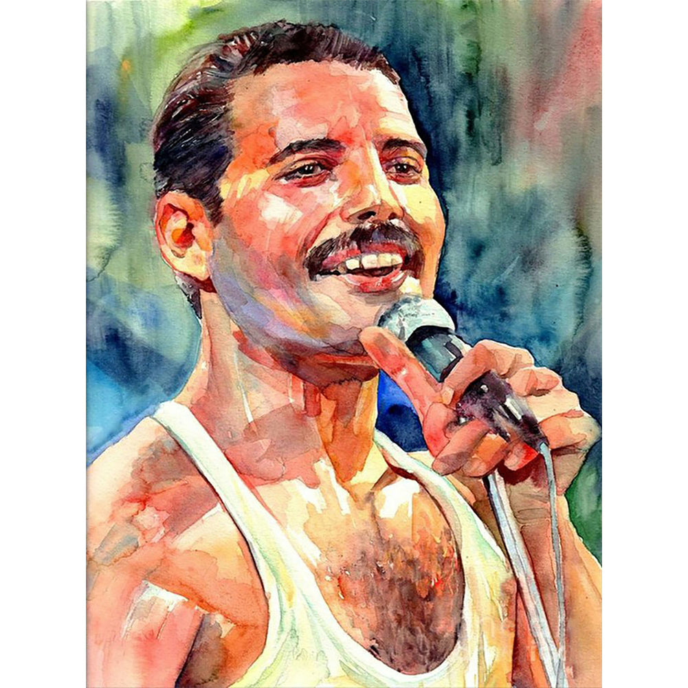 Diamond Painting - Full Round - singer watercolor painting (30*40CM)