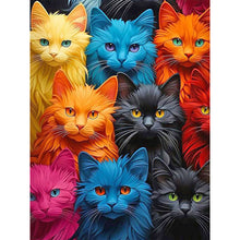 Load image into Gallery viewer, Diamond Painting - Full Round - Colorful cats (30*40CM)
