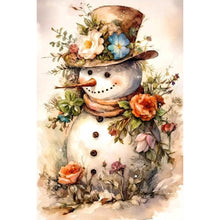 Load image into Gallery viewer, AB Diamond Painting - Full Square - Flowers and snowman (40*60CM)
