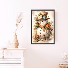 Load image into Gallery viewer, AB Diamond Painting - Full Square - Flowers and snowman (40*60CM)
