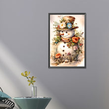 Load image into Gallery viewer, AB Diamond Painting - Full Square - Flowers and snowman (40*60CM)
