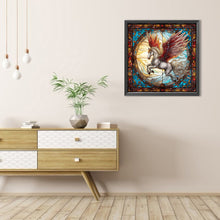 Load image into Gallery viewer, AB Diamond Painting - Full Round - Pegasus stained glass (40*40CM)
