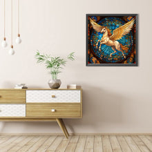Load image into Gallery viewer, AB Diamond Painting - Full Round - Pegasus stained glass (40*40CM)
