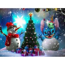 Load image into Gallery viewer, Diamond Painting - Full Round - Snowman and Stitch the Snowman (40*30CM)
