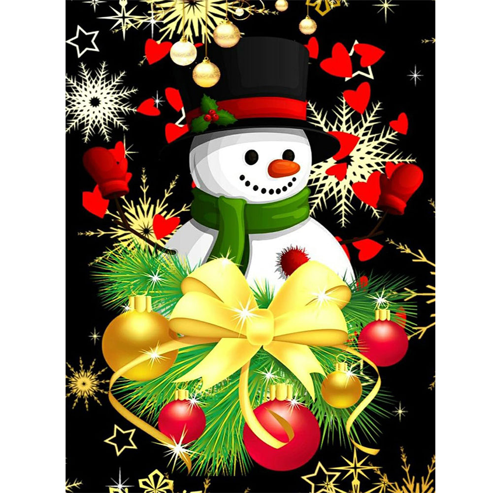 Diamond Painting - Full Round - Christmas snowman (30*40CM)