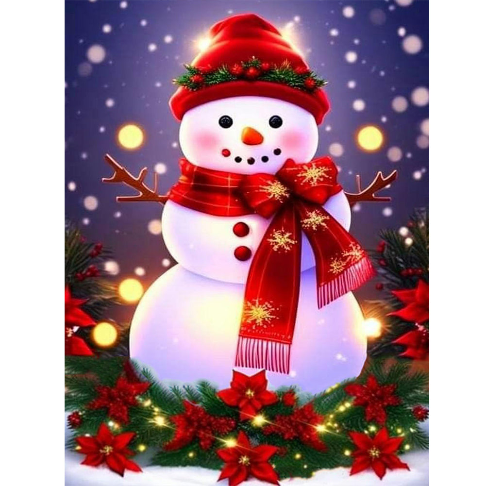 Diamond Painting - Full Round - Christmas snowman (30*40CM)