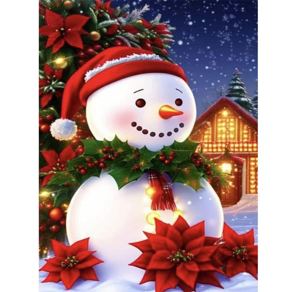 Diamond Painting - Full Round - Christmas snowman (30*40CM)
