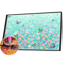 Load image into Gallery viewer, AB Diamond Painting - Full Square - Butterfly on flower bush (30*40CM)
