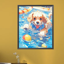 Load image into Gallery viewer, AB Diamond Painting - Full Square - dog swimming (40*50CM)
