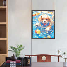 Load image into Gallery viewer, AB Diamond Painting - Full Square - dog swimming (40*50CM)
