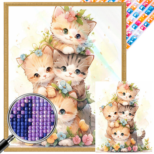 AB Diamond Painting - Full Square - Meow Jenga (40*50CM)