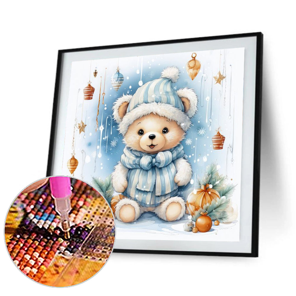 Diamond Painting - Full Round - Christmas bear (30*30CM)