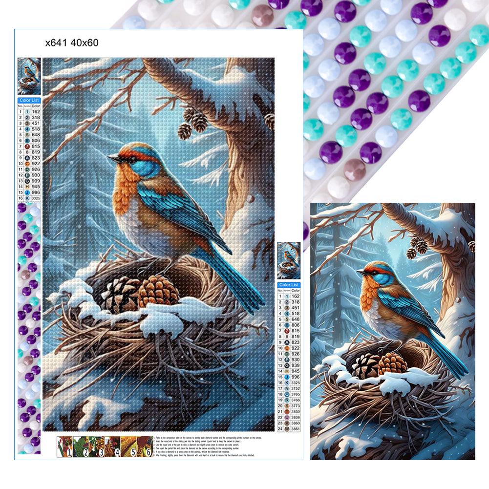 Diamond Painting - Full Round - animals in the snow (40*60CM)