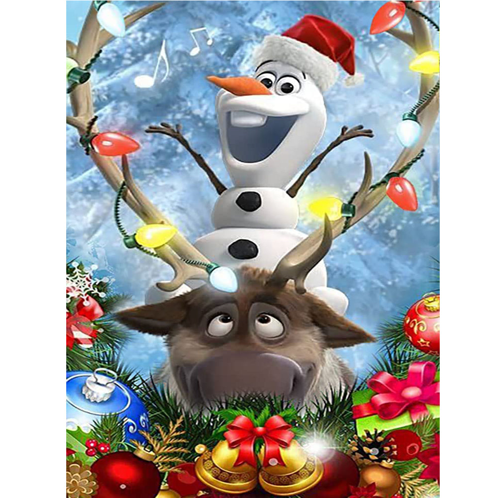 Diamond Painting - Full Round - Frozen Snowman (30*40CM)