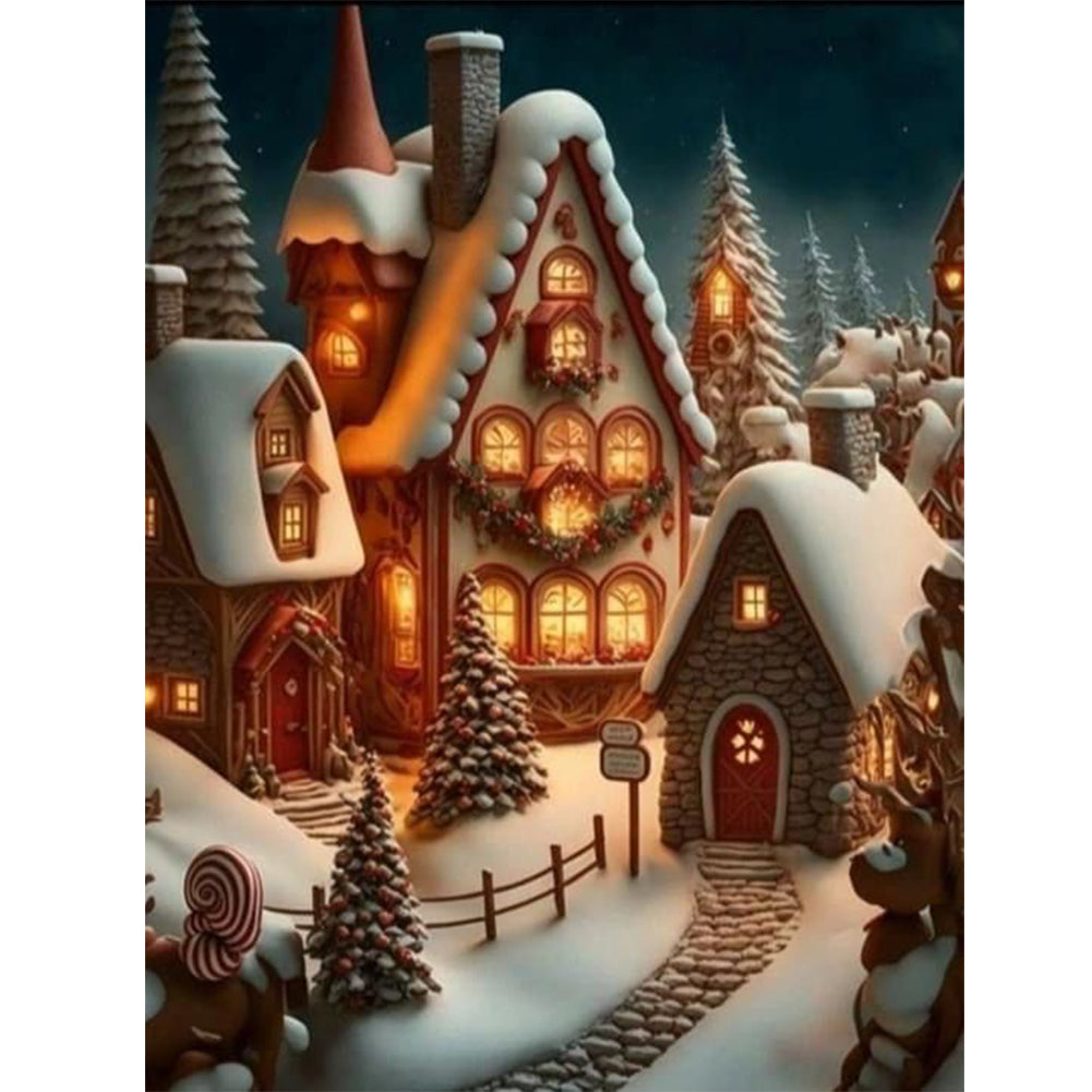 Diamond Painting - Full Round - snow House (30*40CM)
