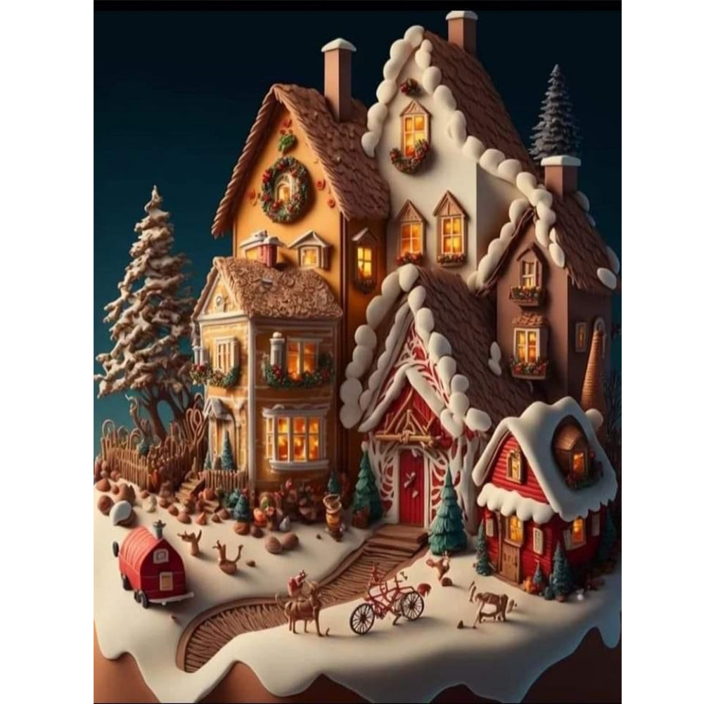 Diamond Painting - Full Round - snow House (30*40CM)
