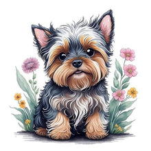 Load image into Gallery viewer, Diamond Painting - Full Round - Yorkshire terrier in the grass (30*30CM)
