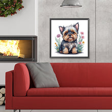 Load image into Gallery viewer, Diamond Painting - Full Round - Yorkshire terrier in the grass (30*30CM)
