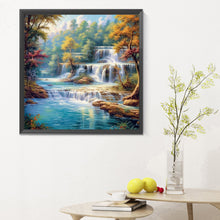 Load image into Gallery viewer, Diamond Painting - Full Round - forest waterfall (30*30CM)
