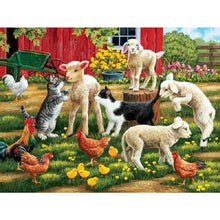 Load image into Gallery viewer, Diamond Painting - Full Square - Kittens and sheep (40*30CM)
