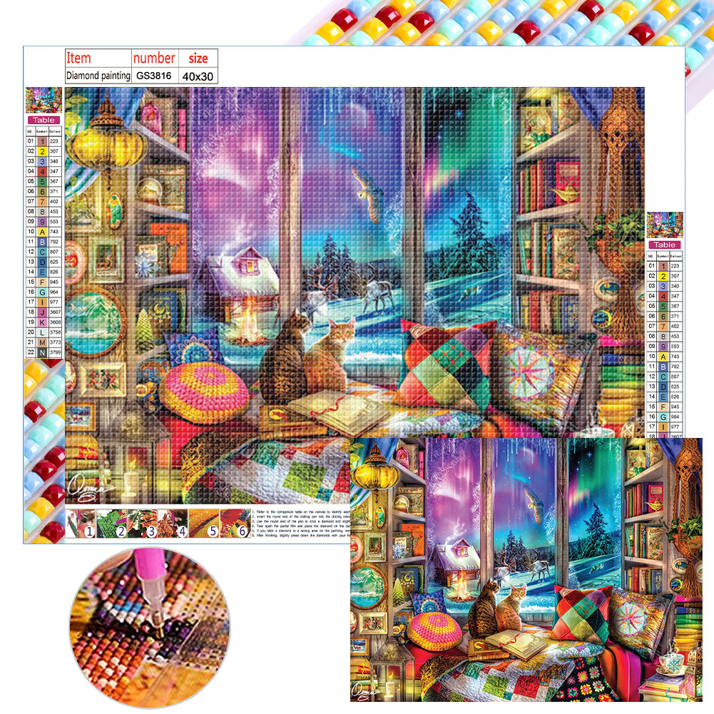 Diamond Painting - Full Square - house kitten (40*30CM)