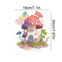 Load image into Gallery viewer, Round Crystal Painting Desktop Diamond Painting Table Decor (Mushroom House #1)
