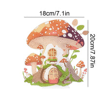 Load image into Gallery viewer, Round Crystal Painting Desktop Diamond Painting Table Decor (Mushroom House #2)
