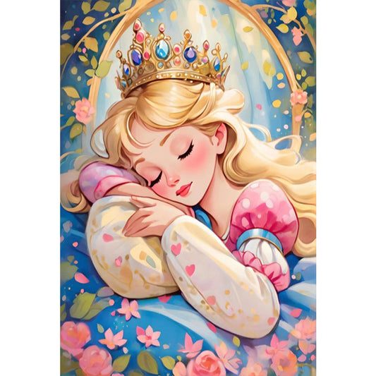 AB Diamond Painting - Full Round - sleeping princess (50*70CM)