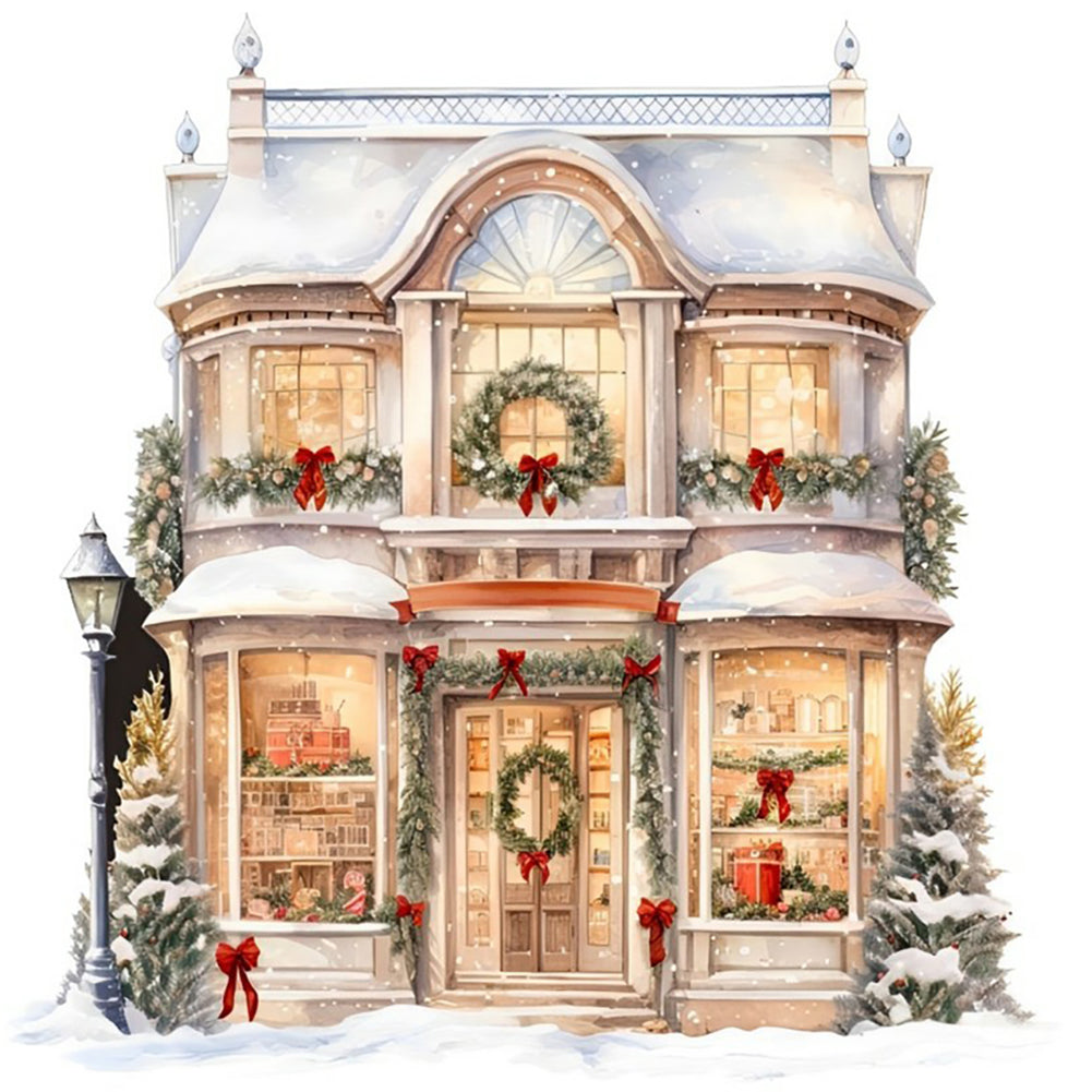 Diamond Painting - Full Round - Christmas candy house (30*30CM)