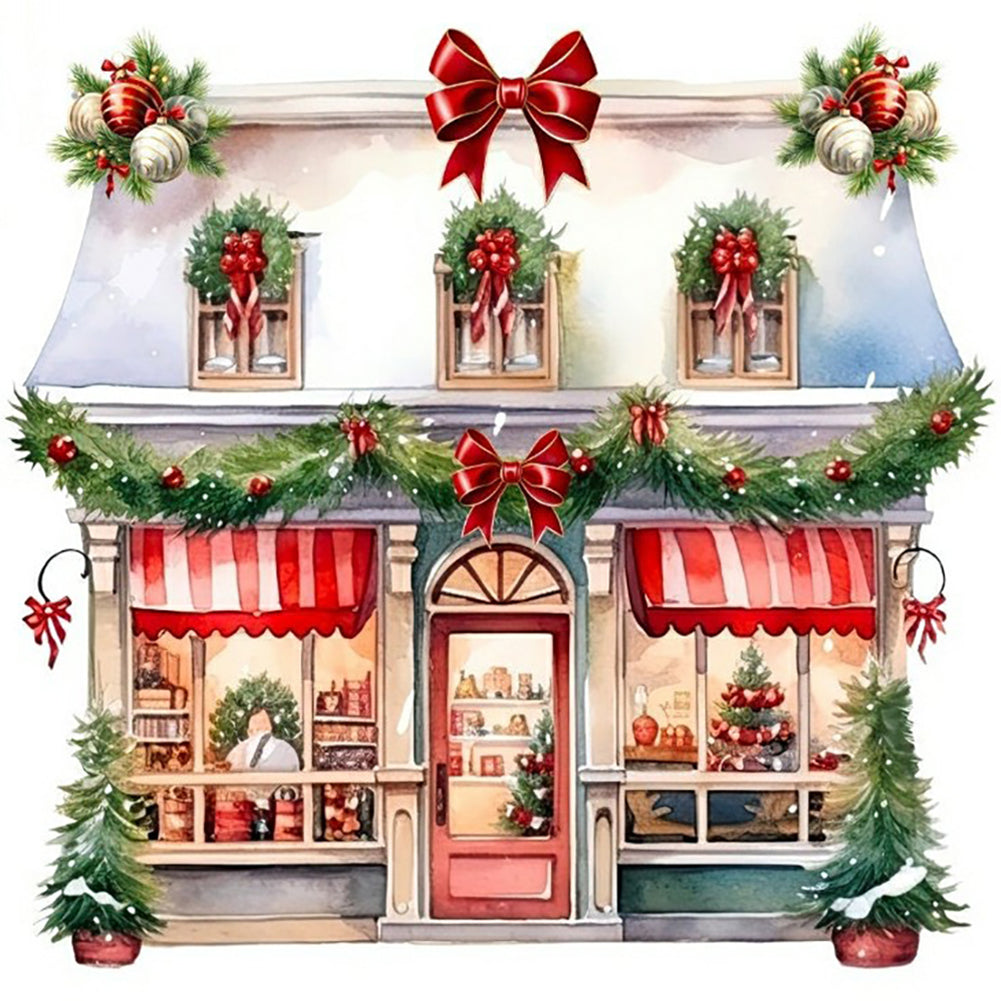 Diamond Painting - Full Round - Christmas candy house (30*30CM)