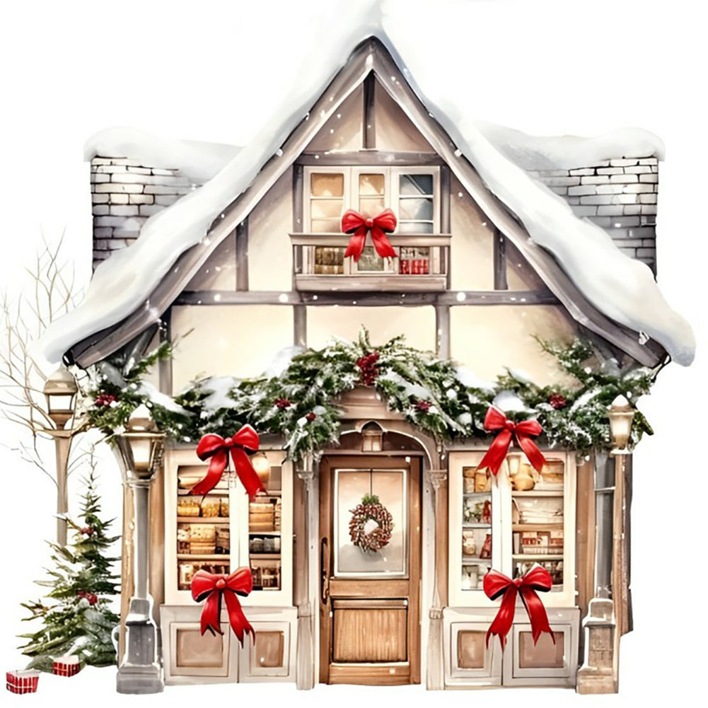 Diamond Painting - Full Round - Christmas candy house (30*30CM)