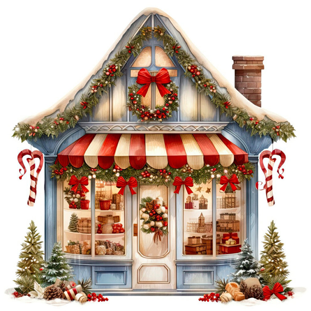 Diamond Painting - Full Round - Christmas candy house (30*30CM)