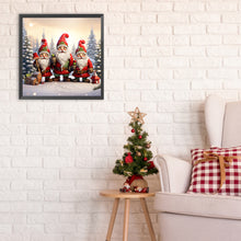 Load image into Gallery viewer, Diamond Painting - Full Round - Three Santa Clauses on the snow (30*30CM)
