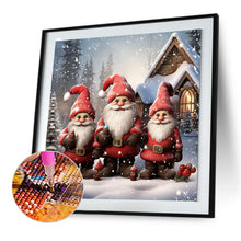 Load image into Gallery viewer, Diamond Painting - Full Round - Three Santa Clauses in the snow (30*30CM)
