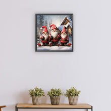 Load image into Gallery viewer, Diamond Painting - Full Round - Three Santa Clauses in the snow (30*30CM)
