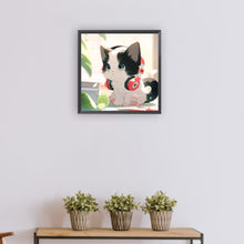 Load image into Gallery viewer, Diamond Painting - Full Round - cat with headphones (30*30CM)
