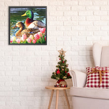 Load image into Gallery viewer, Diamond Painting - Full Round - Ducks in the pond (30*30CM)

