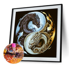 Load image into Gallery viewer, Diamond Painting - Full Round - circle double dragon (30*30CM)
