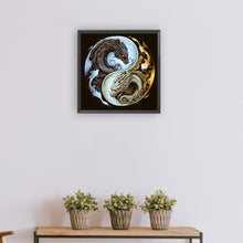 Load image into Gallery viewer, Diamond Painting - Full Round - circle double dragon (30*30CM)
